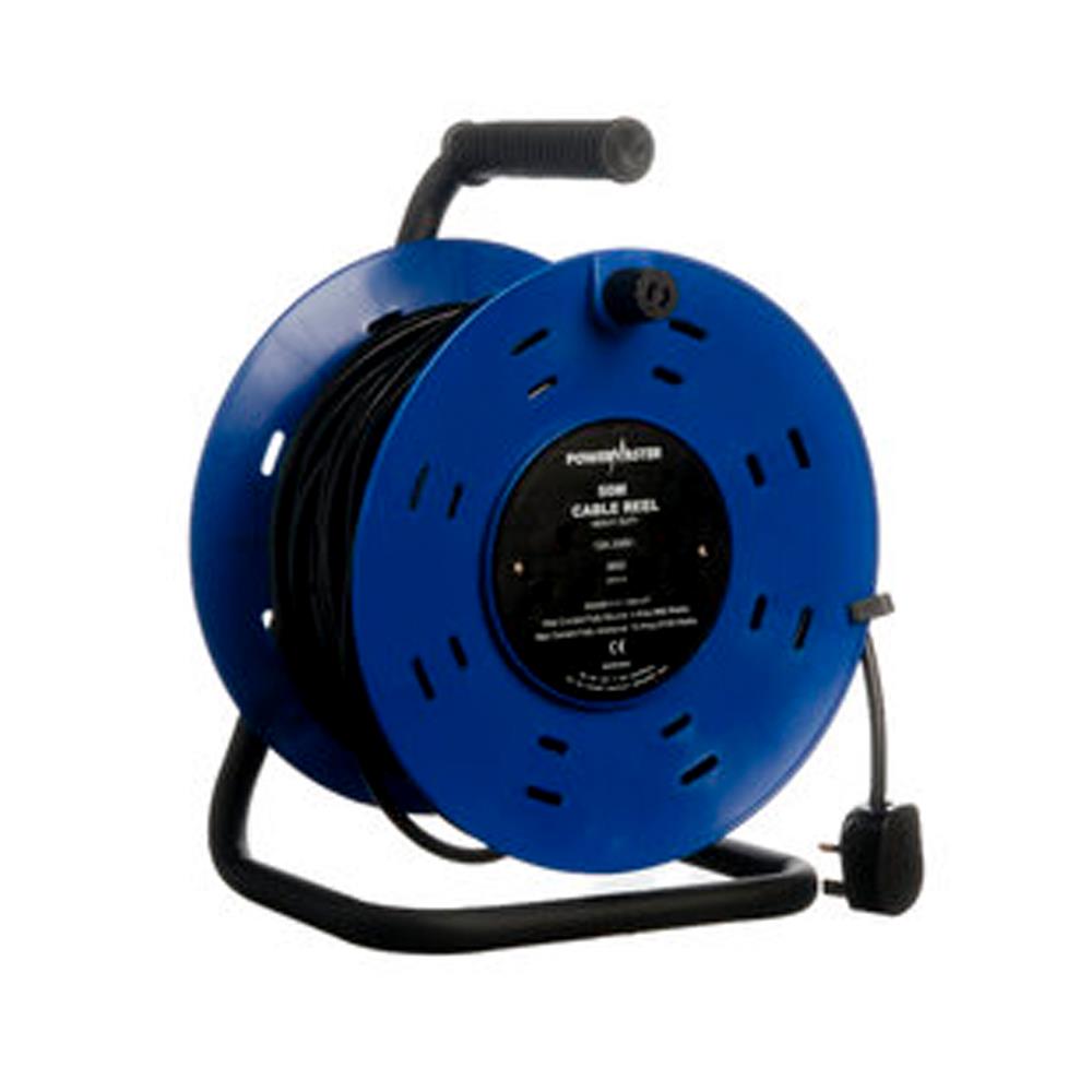 POWERMASTER 50 MTR 220V CABLE REEL 131840 Heavins.ie