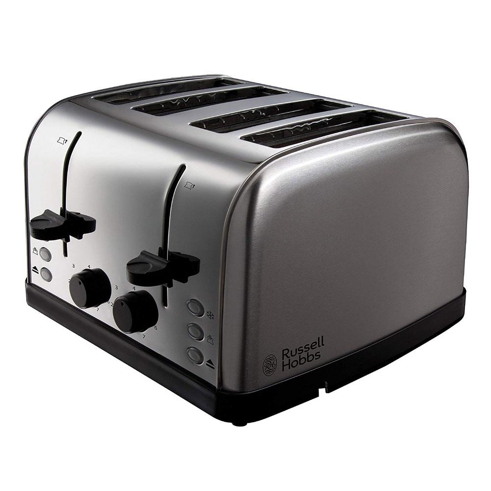 Russell Hobbs Futura 4Slice Toaster Silver 18790 Heavins.ie
