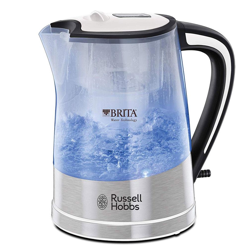 Russell Hobbs 1 Litre Purity Brita Filter Clear Plastic Kettle 22851