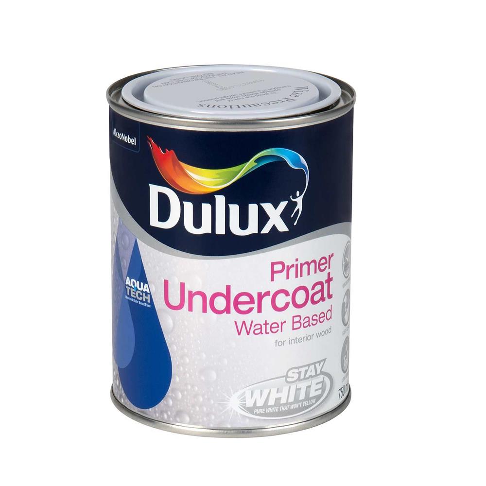Dulux 750ml Undercoat Water Based Brillant White 5164543 Heavins.ie