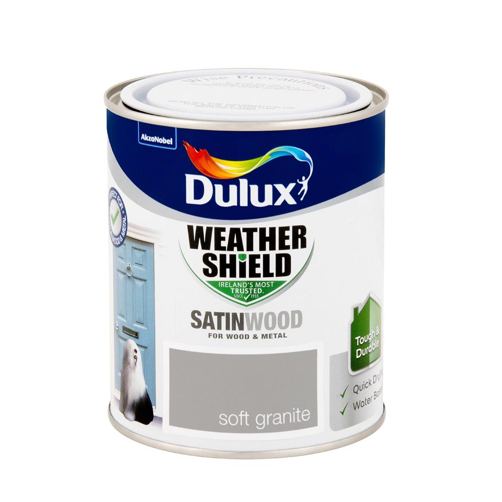 Dulux 750ml Weathershield Exterior Satinwood Soft Granite 5270108