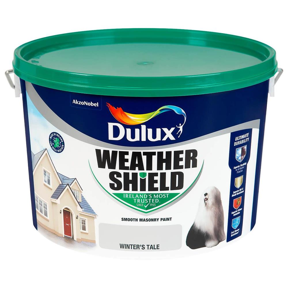 Dulux Weathershield Masonry Paint 10 Litre Winters Tale 5328096 Heavins.ie
