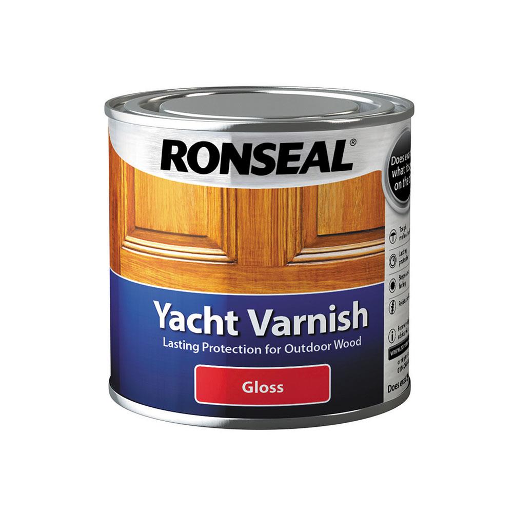 Ronseal 250ml Yacht Varnish Clear Gloss 07398 Heavins Euronics