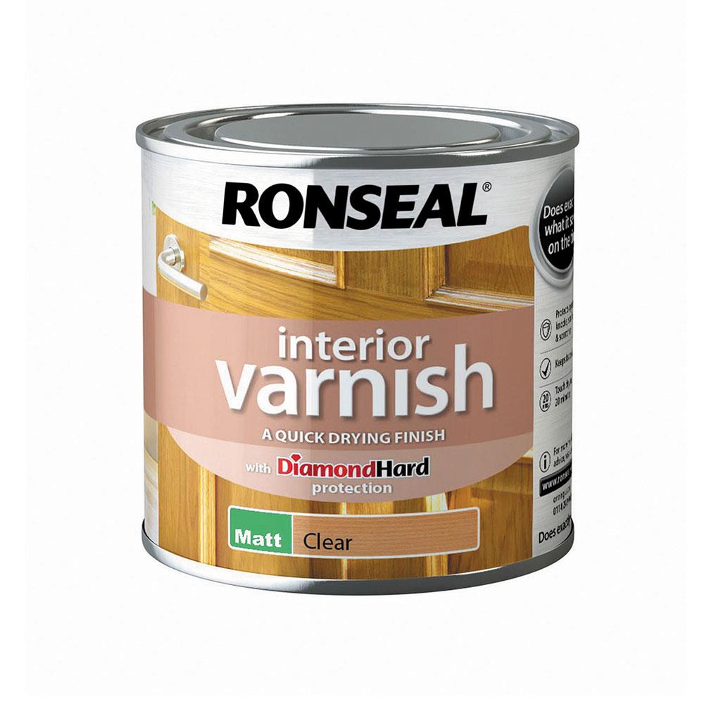 Ronseal 250ml Quick Drying Interior Varnish Clear Matt 36876