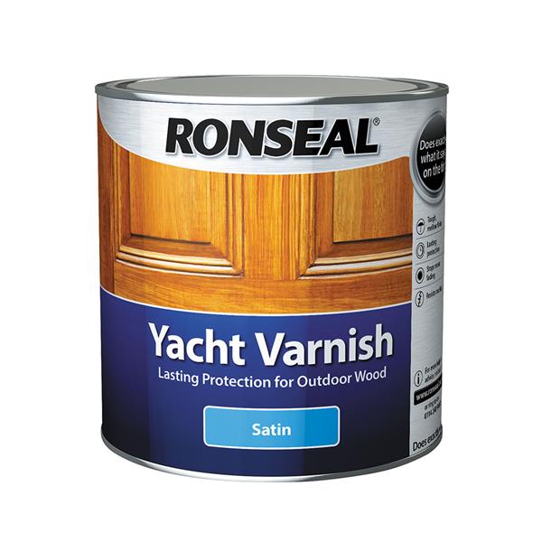 Ronseal 2.5 Litre Yacht Varnish Clear Satin 34909