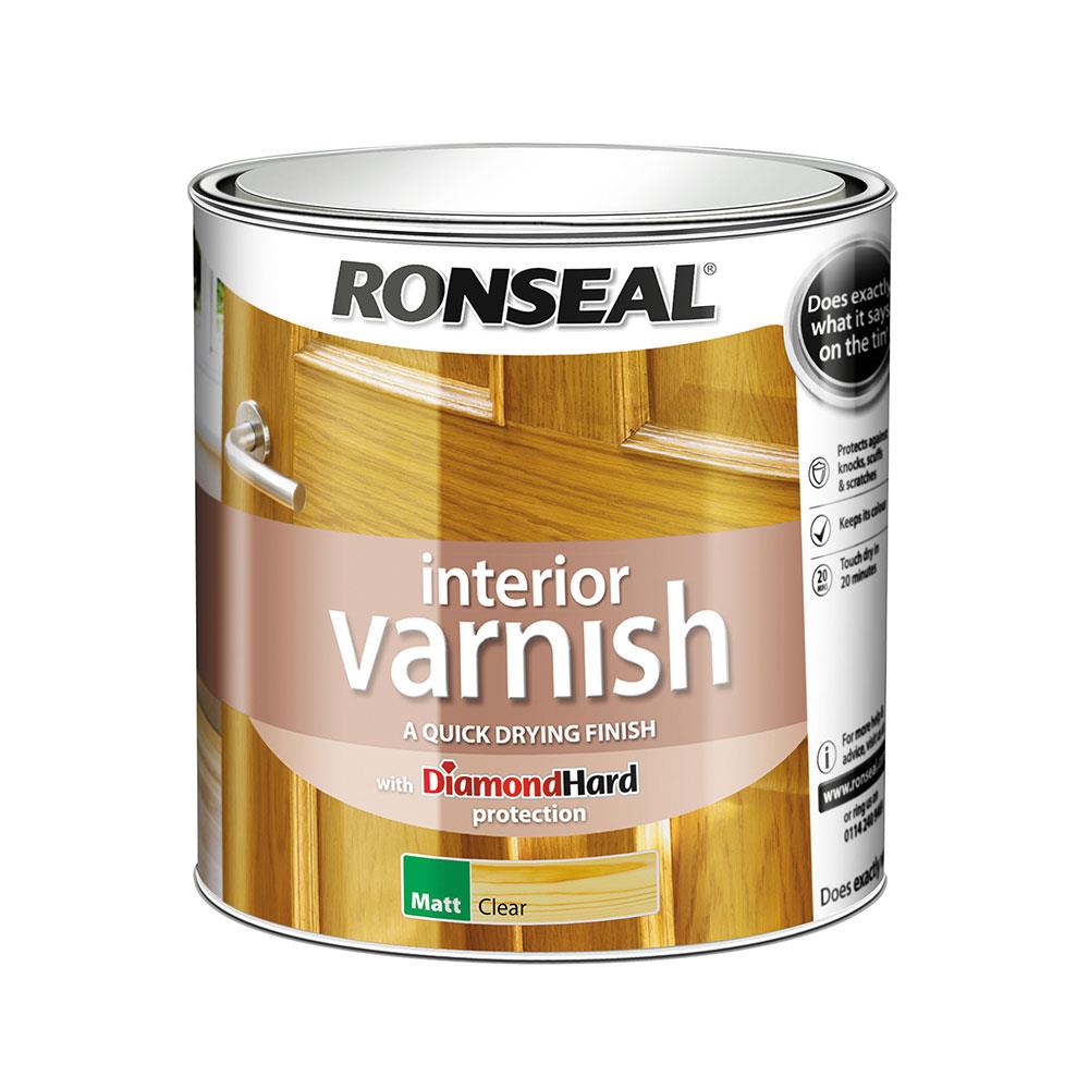 Ronseal 2.5 Litre Quick Drying Interior Matt Varnish Clear Matt