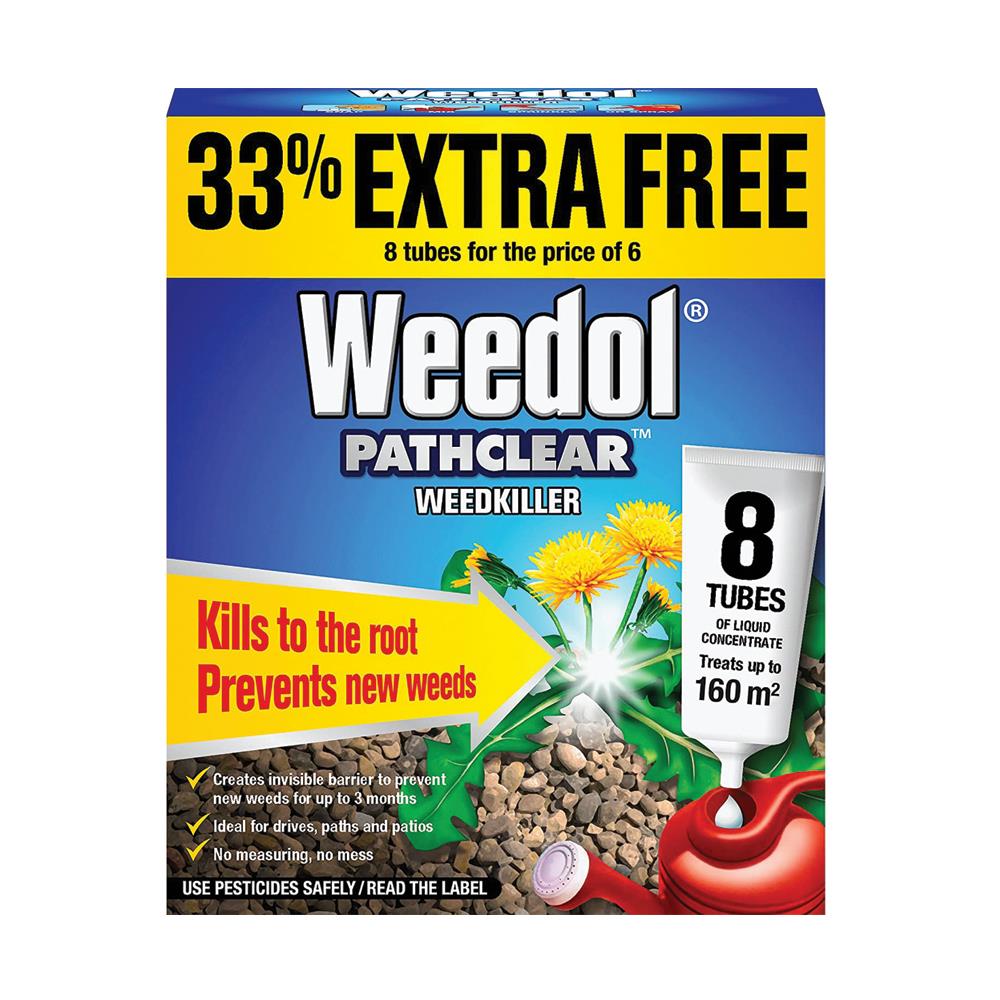 Weedol Pathclear Concentrate Weedkiller 6 Tubes Plus 2 FREE Heavins.ie