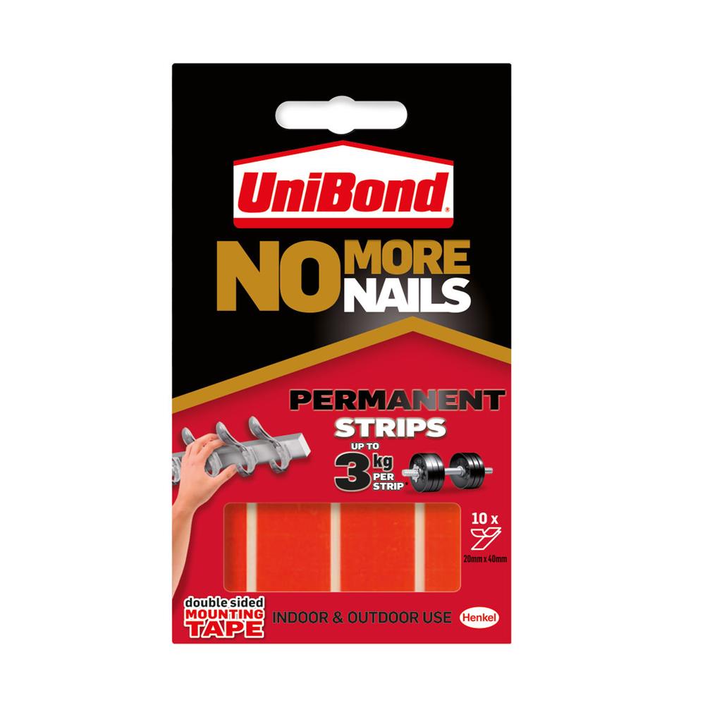 No More Nails Red Permanent Adhesive Strip 10 Pack 041618 Heavins.ie