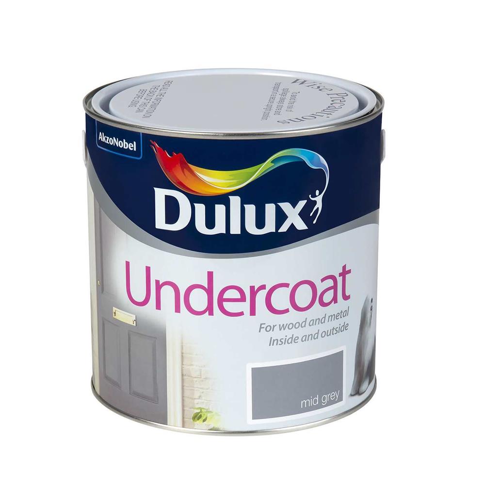 Dulux 2.5 Litre Undercoat Mid grey 5084419 Heavins.ie