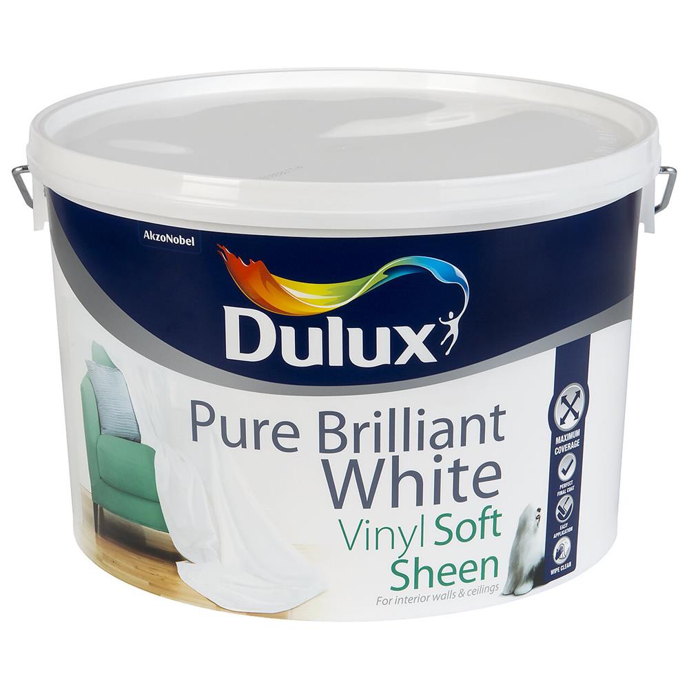 Dulux Vinyl Soft Sheen 10 Litre White 5084167 Heavins.ie