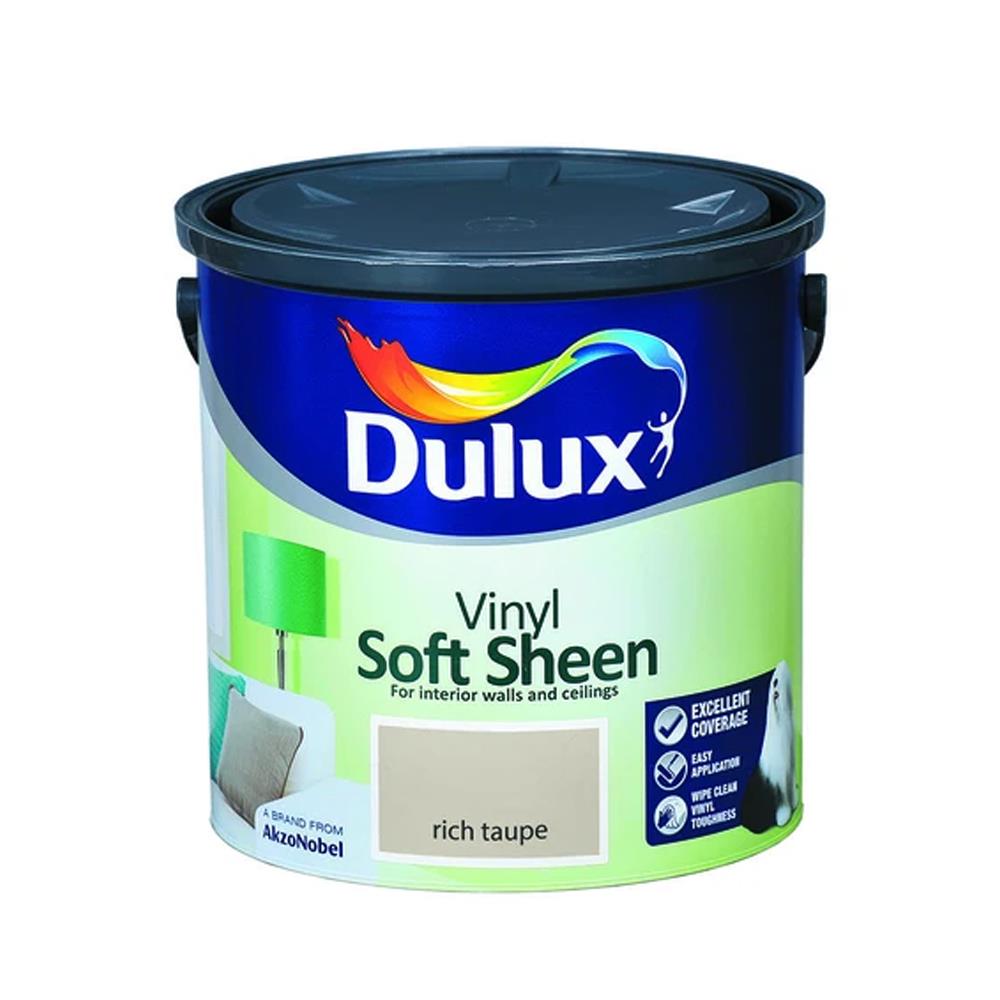 Dulux 2.5 Litre Soft Sheen Rich Taupe 5084227 Topline Heavins