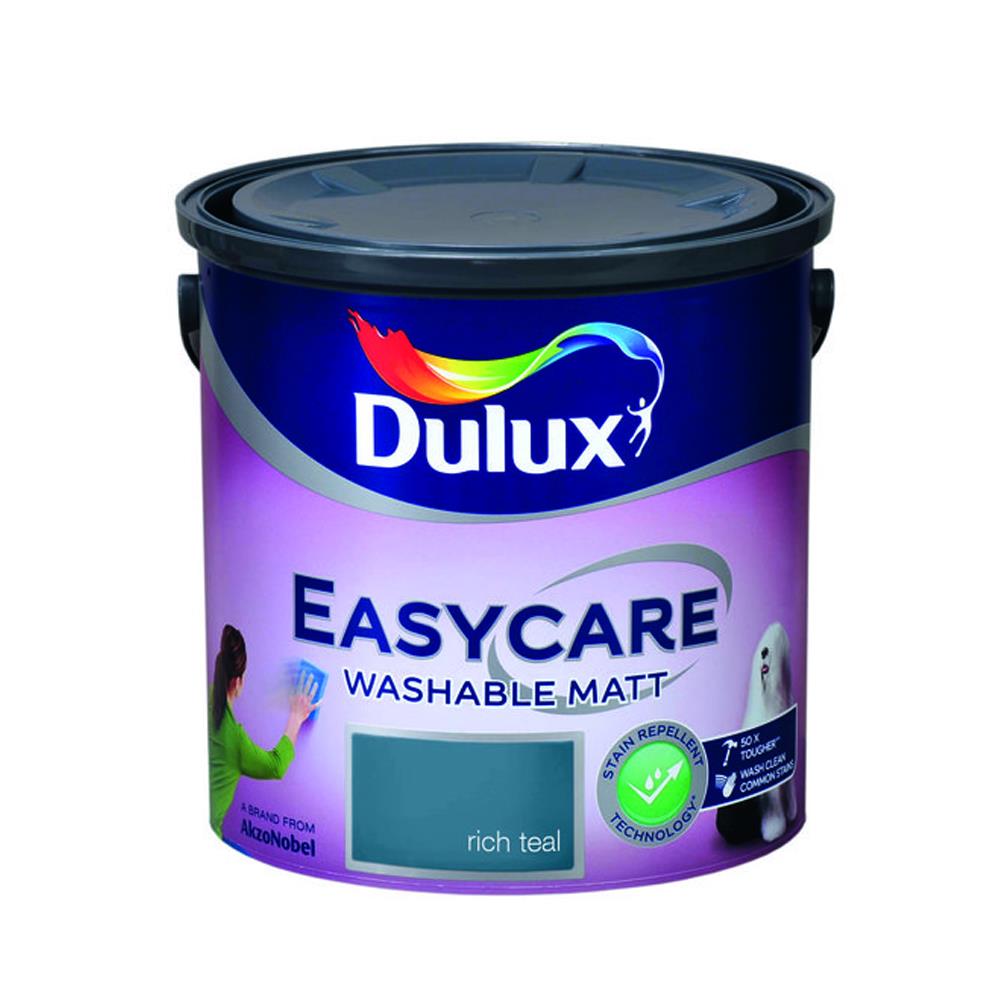 Dulux 2.5 Litre Easycare Washable Matt Rich Teal 5083831 Topline