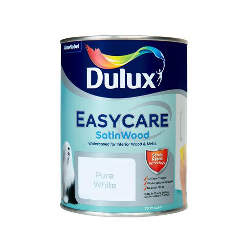 Dulux 750ml Easycare Satinwood White 5083909 Heavins.ie