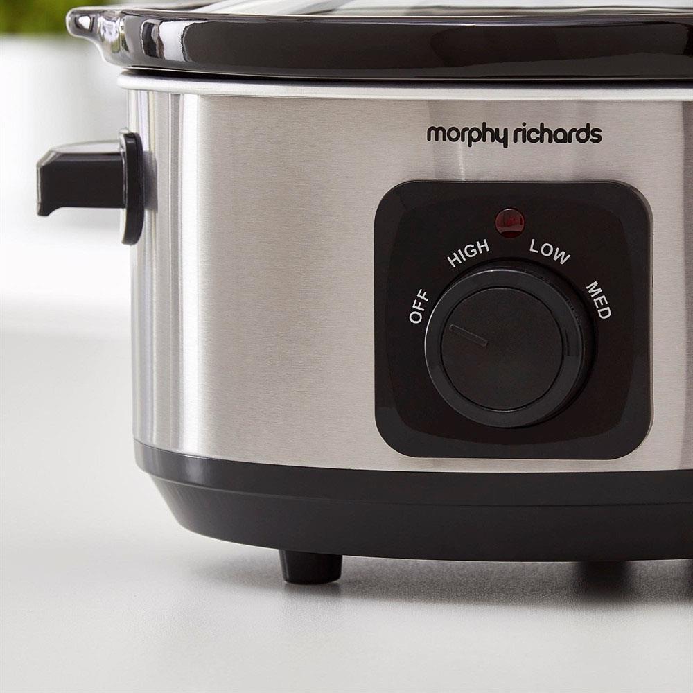 Morphy Richards 3.5 Litre Ceramic Slow Cooker Stainless Steel