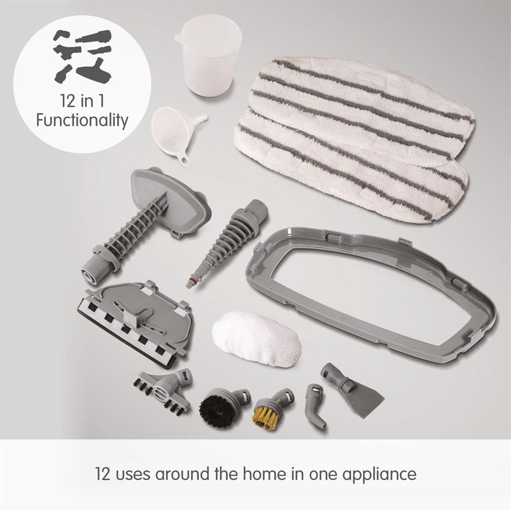 Morphy Richards 12 in 1 Steam Cleaner - White | 720512 | Heavins.ie
