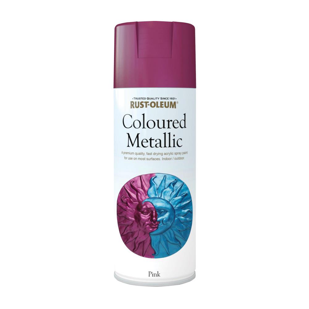Rustoleum Coloured Metallic Spray Paint 400ml Pink Heavins.ie