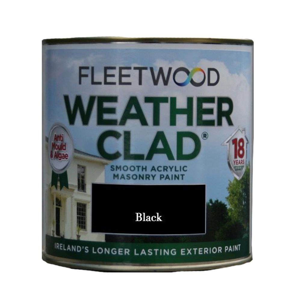 Fleetwood 2.5 Litre Weatherclad Masonry Paint Black XWC25BL