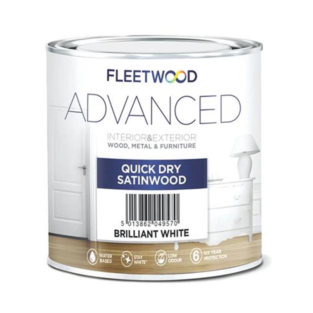 Fleetwood Advanced Quick Drying Satinwood 5 Litre White STA50BW