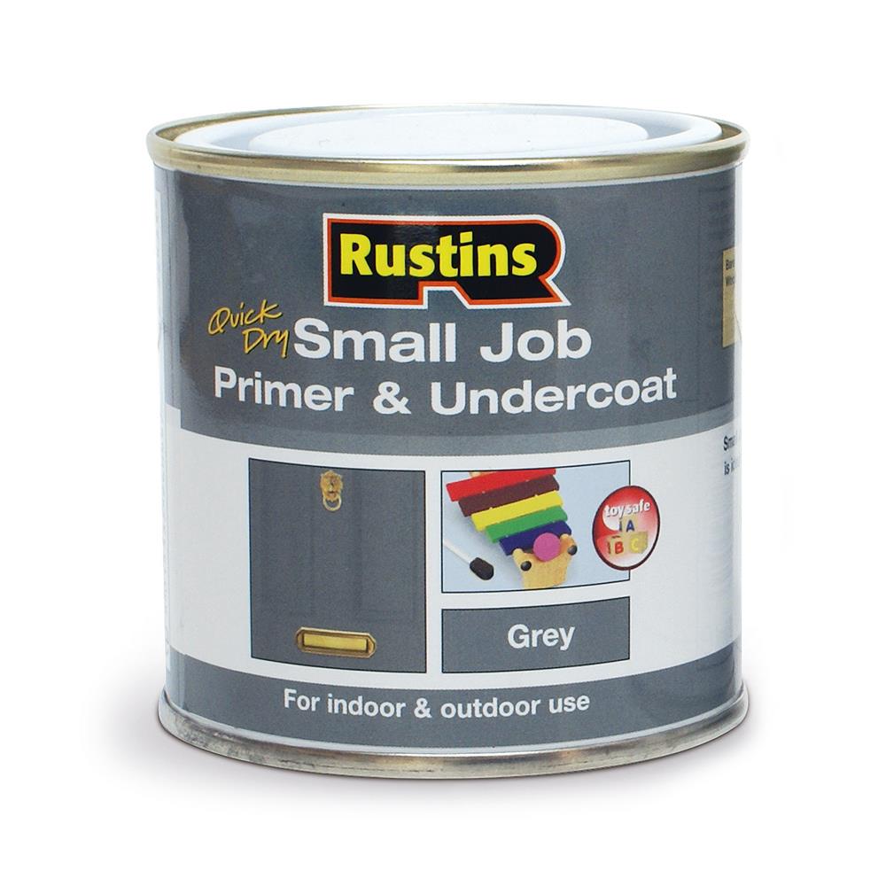 Rustins 250ml Quick Dry Small Job Primer Undercoat Grey R690249 Heavins.ie