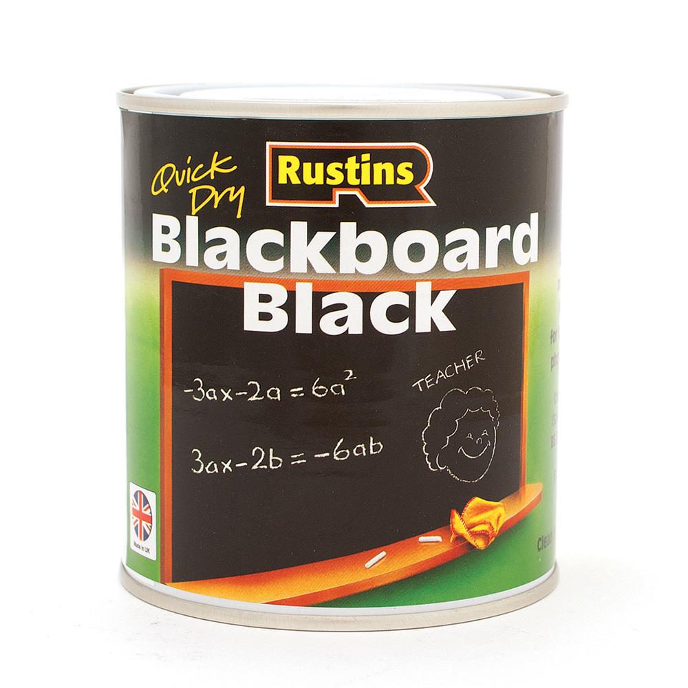 Rustins 1 Litre Blackboard Paint Black R050004 Heavins.ie