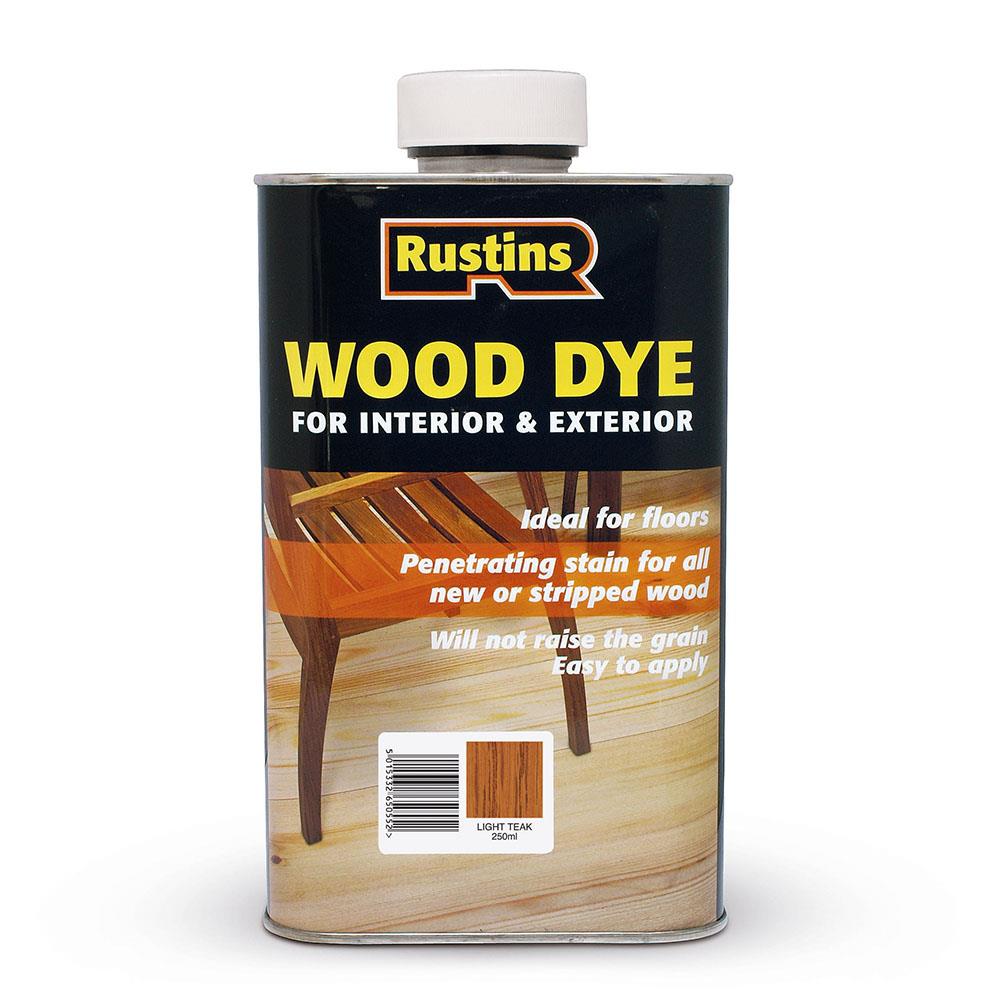 Rustins 250ml Wood Dye Light Oak R650060 Heavins.ie