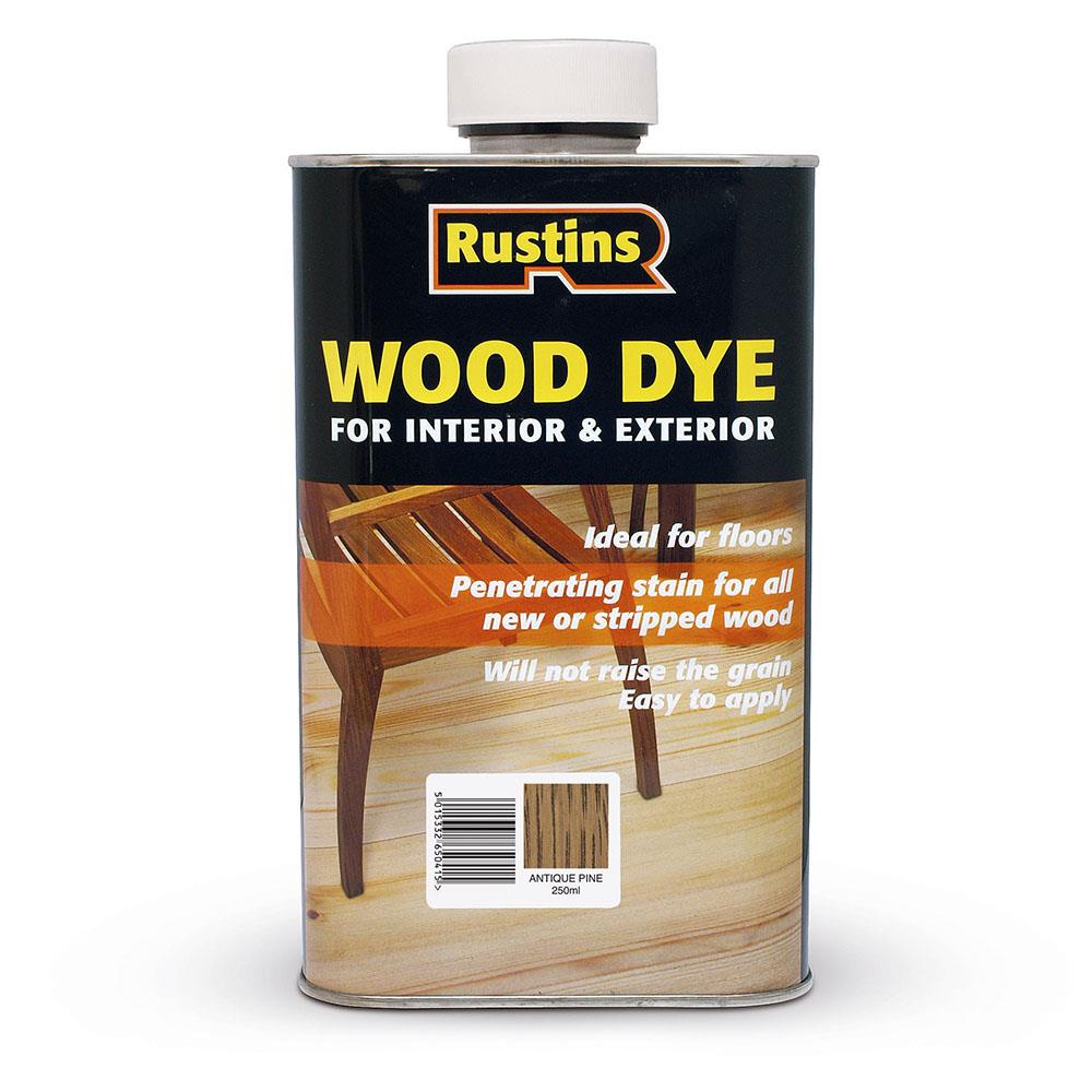 Rustins 250ml Wood Dye Antique Pine R650091 Heavins.ie