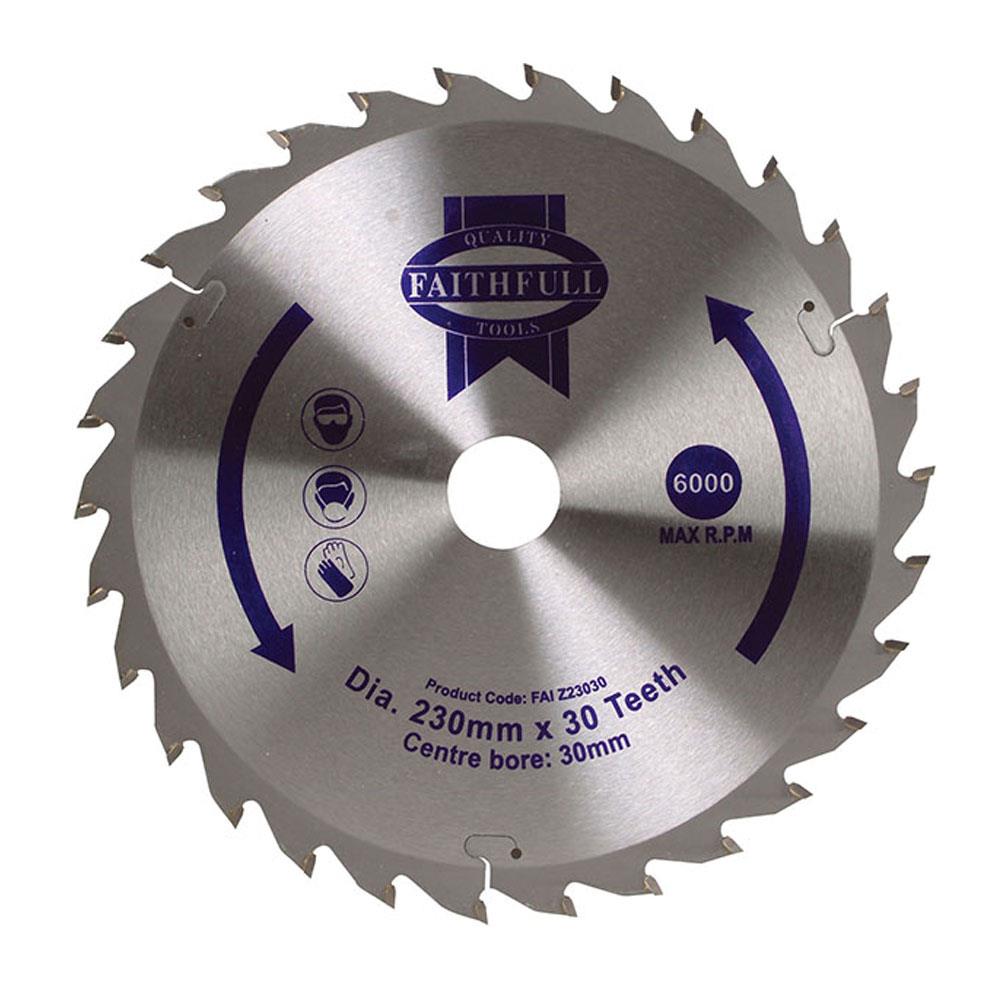 CIRCULAR SAW BLADE TCT 230 X 30MM X 30T Heavins.ie