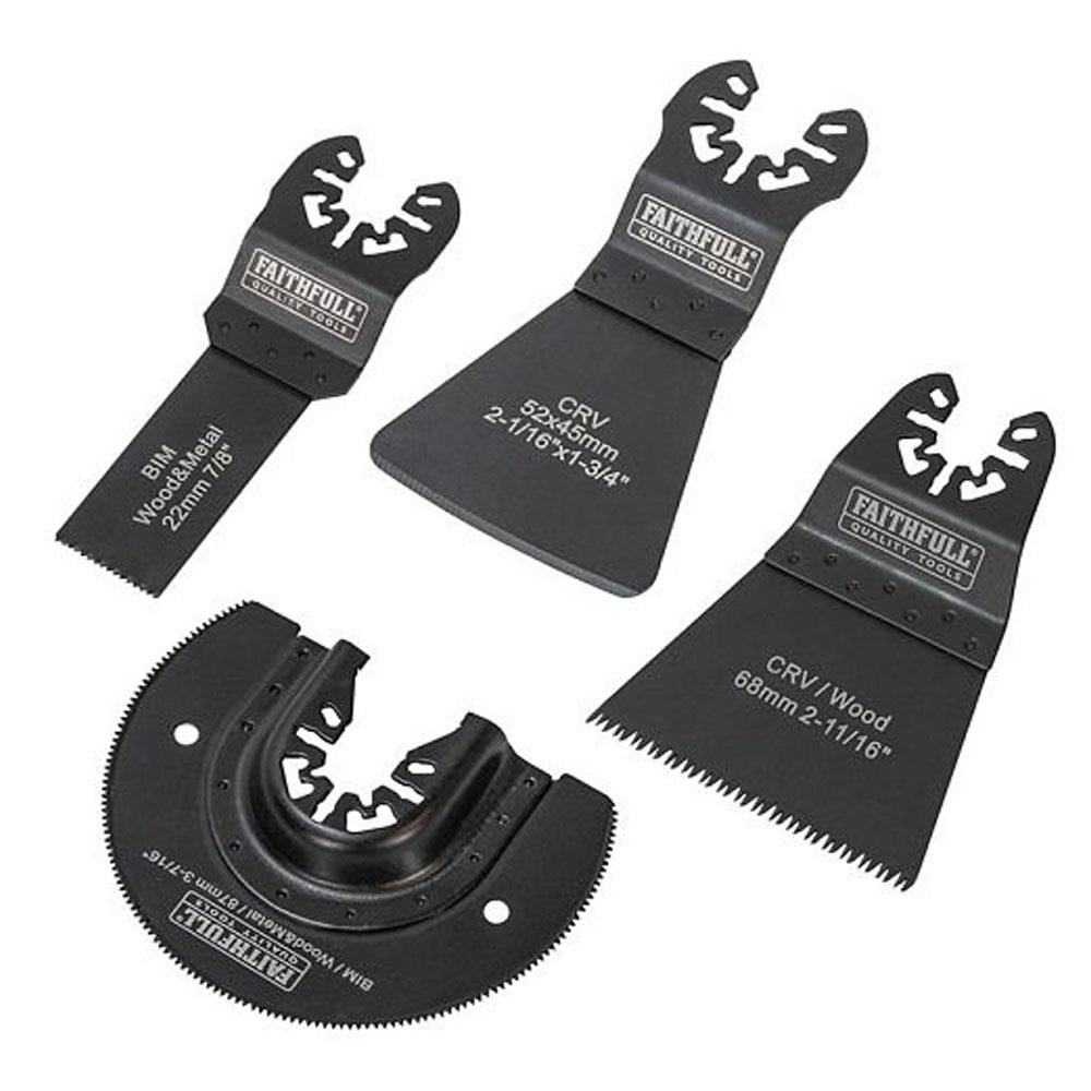 Faithfull MultiFunction Tool Flooring Blade Set 4 Piece FAIMFKIT4