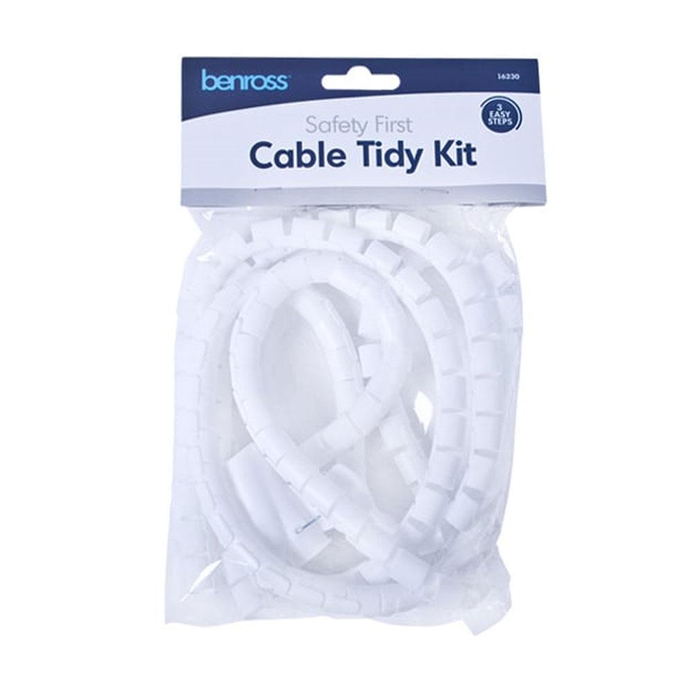 CABLE TIDY KIT WHITE Heavins.ie