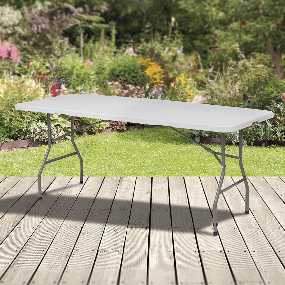 WHITE FOLDING TABLE 180CM / 6FT Heavins.ie