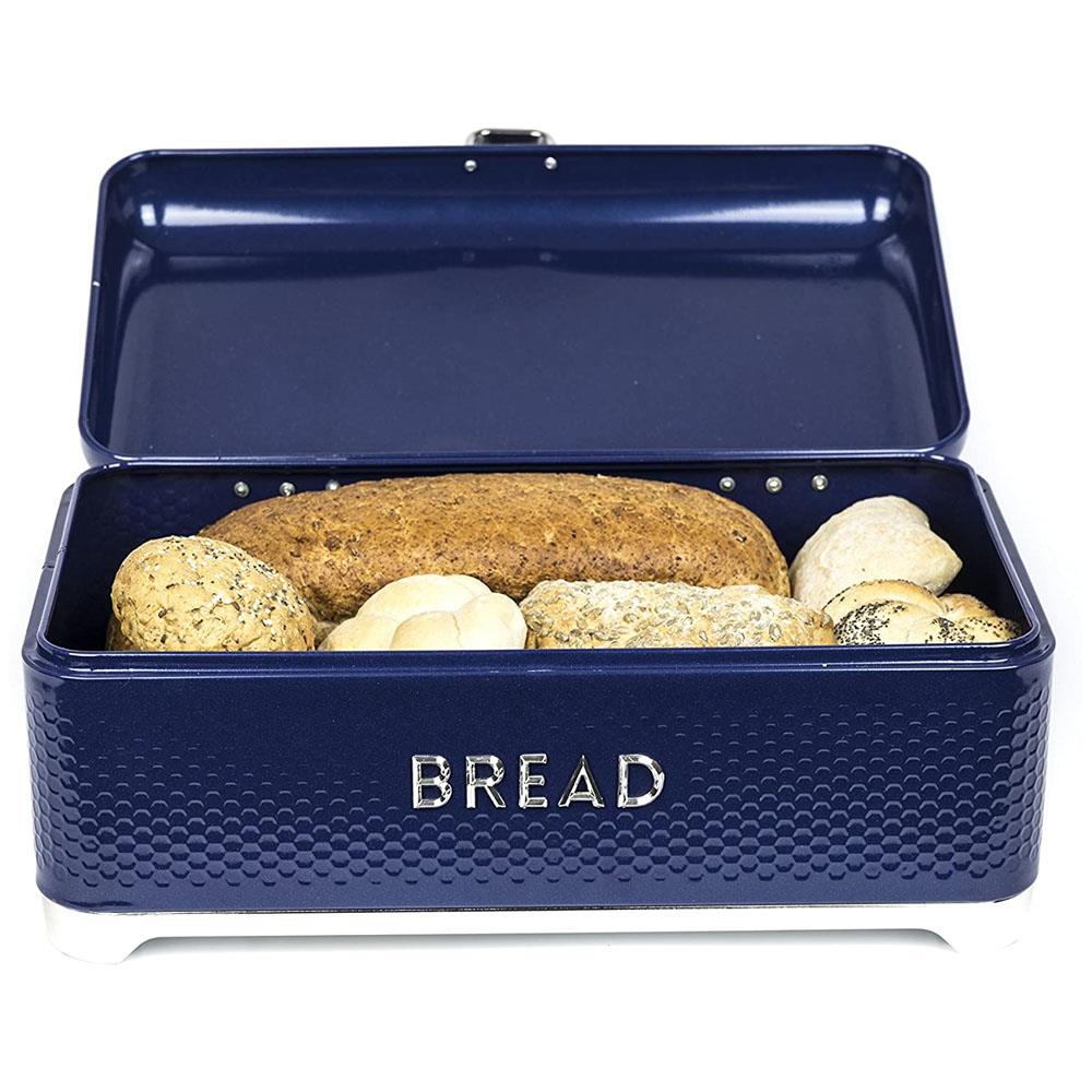 Lovello Textured Bread Bin Midnight Blue LOVBBBLU Heavins.ie