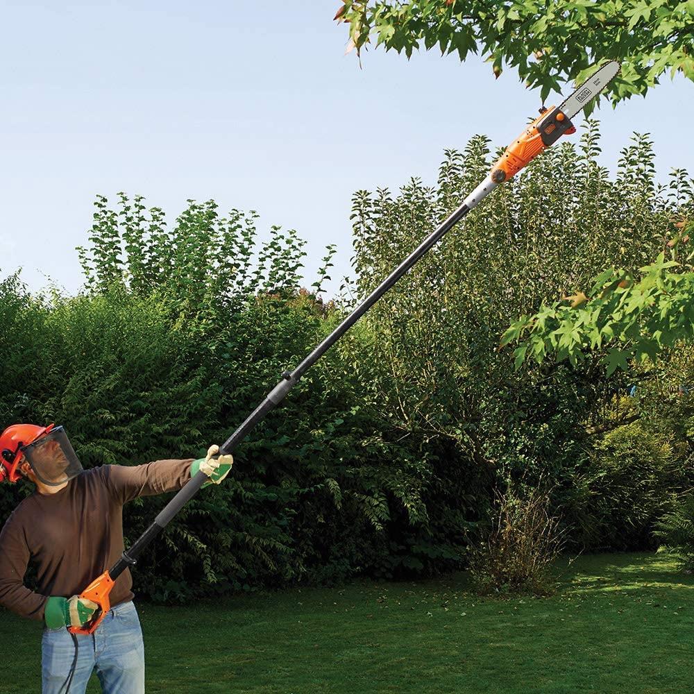 Black & Decker Corded Pole Saw Chainsaw 25cm Bar 800W 240V