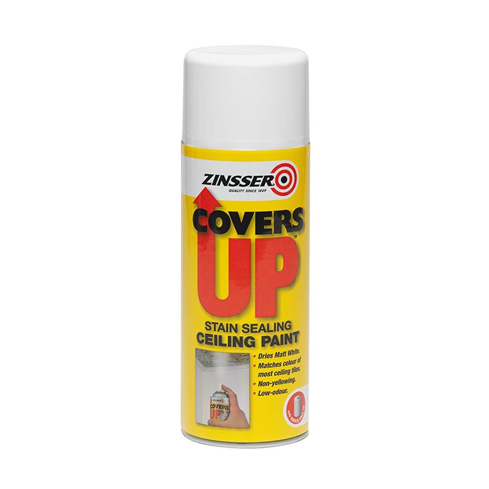 Zinsser Covers Up Stain Blocking Aerosol 400ml ZN610481 Heavins.ie