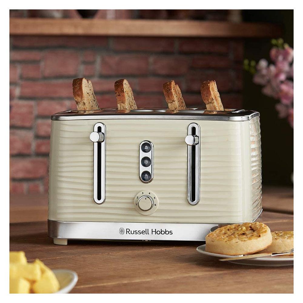 Russell Hobbs Inspire 4 Slice Toaster Cream 24384 Heavins.ie