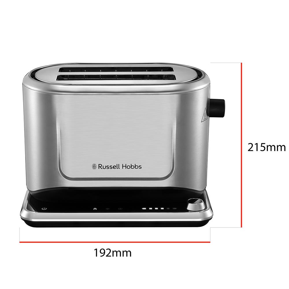 Russell Hobbs Attentiv 2 Slice Toaster Brushed Stainless Steel