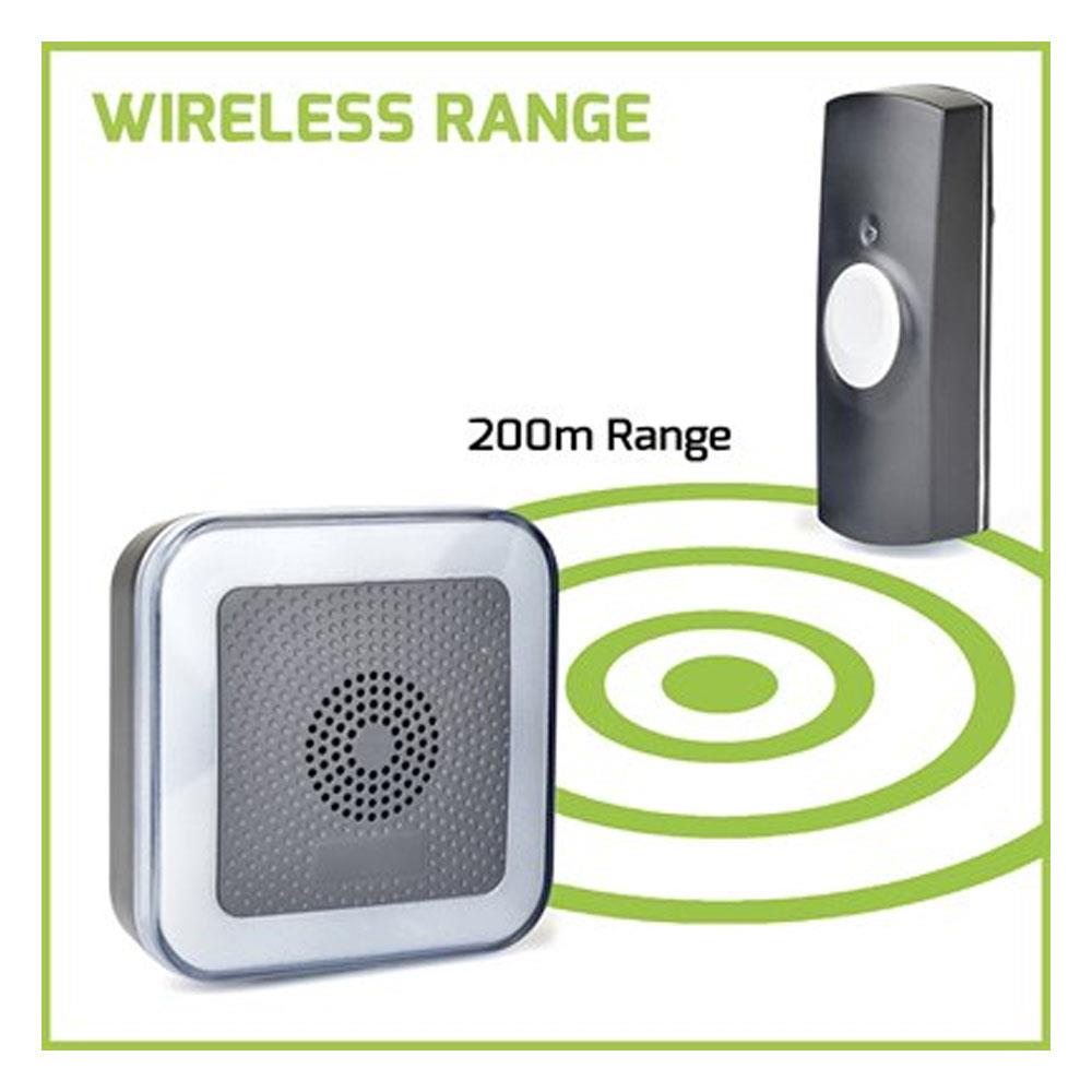 Lloytron 32 Melody Hearing Impaired Door Bell Chime Kit Black DB7533B Heavins.ie