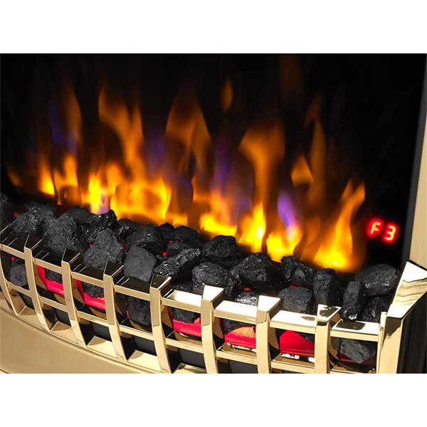 Dimplex Cheriton Optiflame Freestanding Electric Fire 2kw - Black/Gold |  CHT20X-BR | Heavins.ie