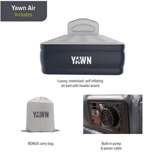 Yawn Air Inflatable Single Bed Dark Grey YAMHS2 Heavins Euronics