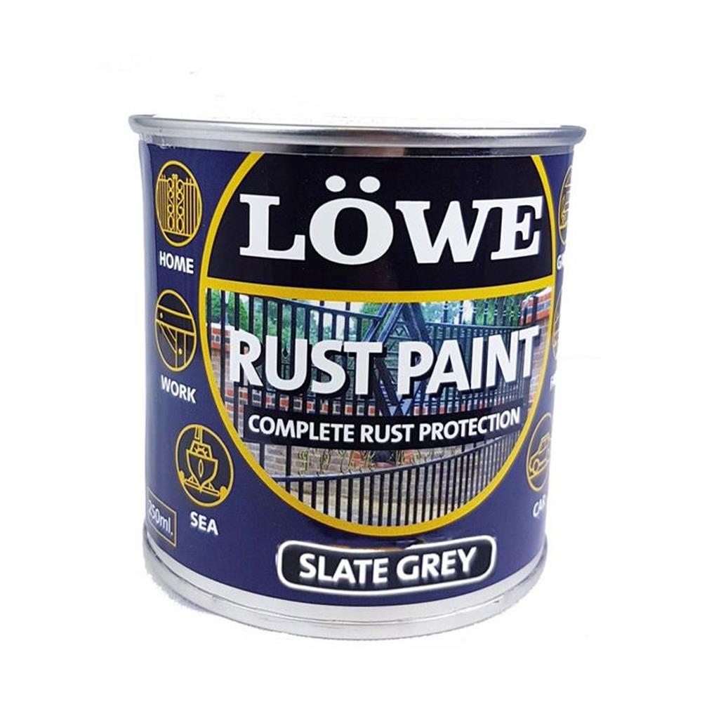 Lowe 1 Litre Rust and Metal Paint Slate Grey LRS0150 Heavins.ie