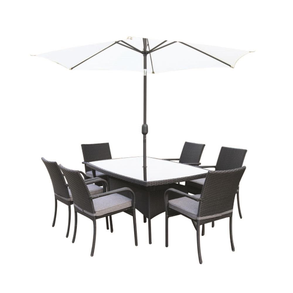 SIENNA 6 SEATER RATTAN GARDEN FURNITURE SET Heavins.ie