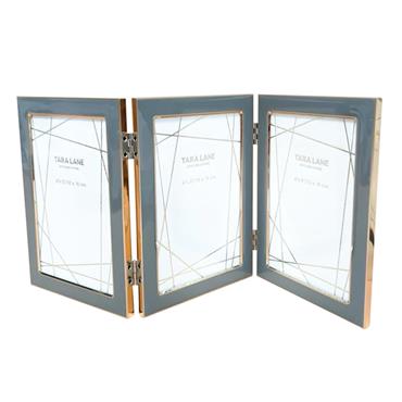 Tara Lane Ella Folding Photo Frame 4 x 6 - Grey / Gold | TL6373