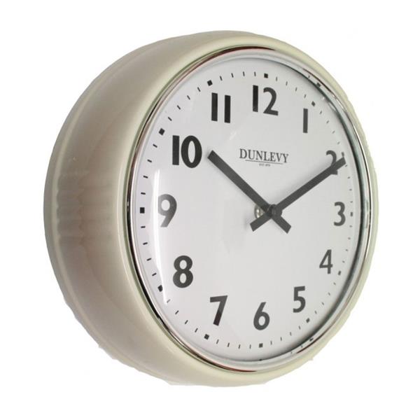 DUNLEVY 10" WALL CLOCK CREAM Heavins.ie