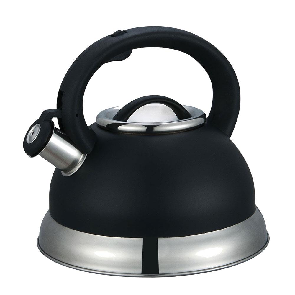 BLACK STEELUX WHISTLING KETTLE 2.7 LITRE Heavins Euronics Topline