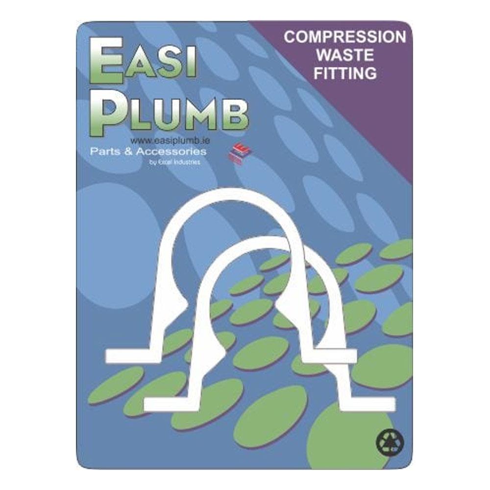 Easi Plumb Waste Pipe Clips 32mm Pack of 2 EP32PCW Heavins.ie