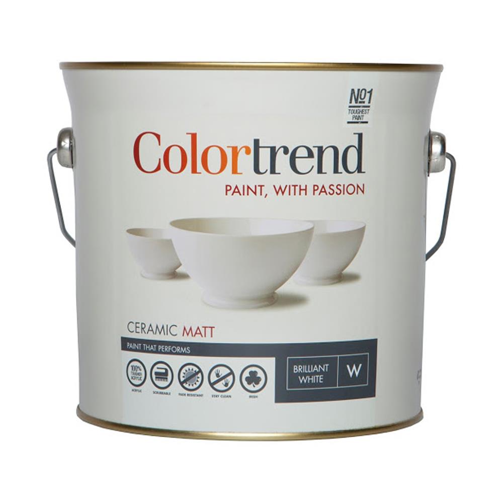 Colourtrend 3 Litre Ceramic Matt White M00264 Heavins.ie