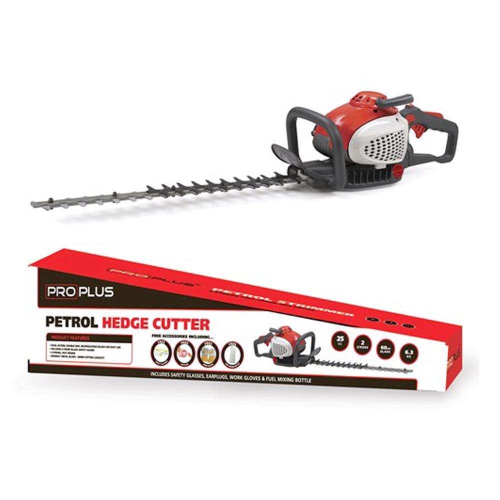 Proplus 60cm Petrol Hedge Trimmer Cutter 25cc 2 Stroke Engine