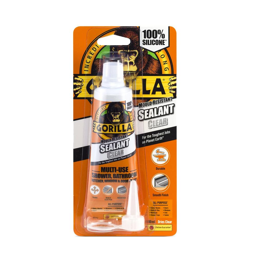 Gorilla Glue Mould Resistant Sealant Clear Tube 80ml Heavins.ie