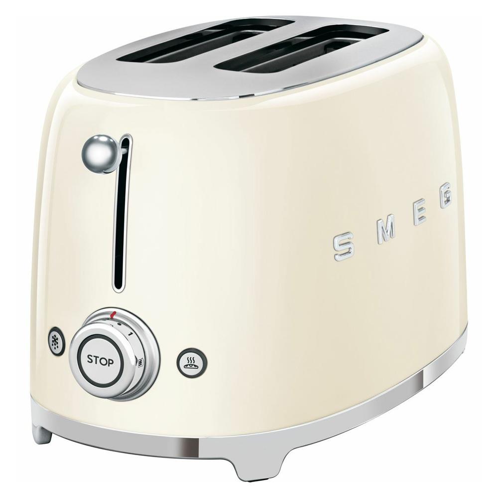 Smeg 50's Retro Style Aesthetic 2 Slice Toaster Cream TSF01CRUK