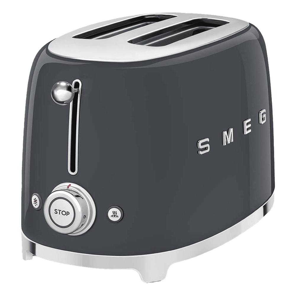 Smeg 50's Retro Style Aesthetic 2 Slice Toaster Slate Grey