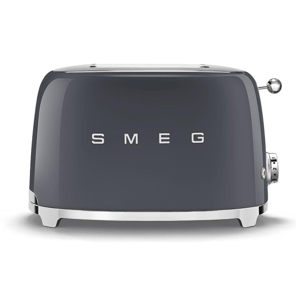 Smeg 50's Retro Style Aesthetic 2 Slice Toaster Slate Grey